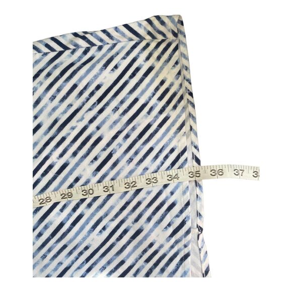 J Jill Asymmetric stripes stretchy knit white/blue multi Pull On Maxi skirt Sz S - Picture 6 of 8